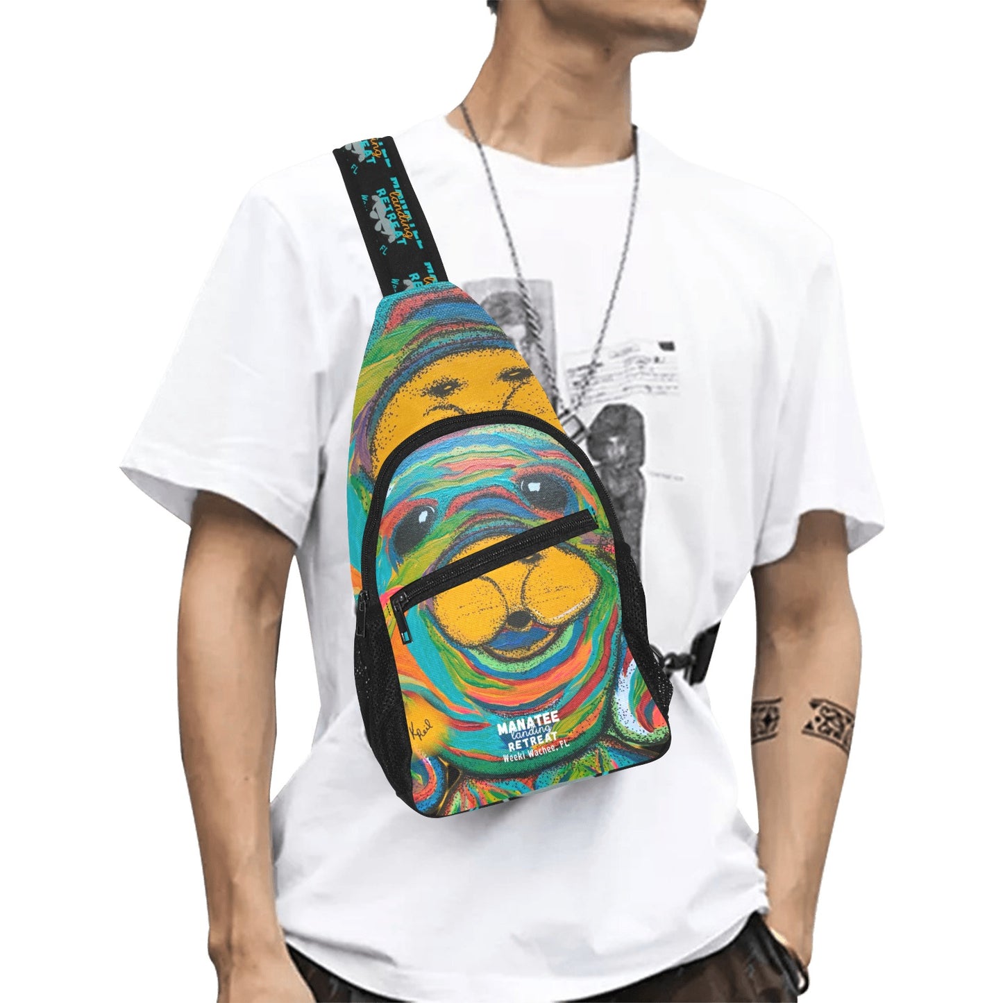 Manatee Landing Retreat Man Bag All Over Print Chest Bag (Model 1719)
