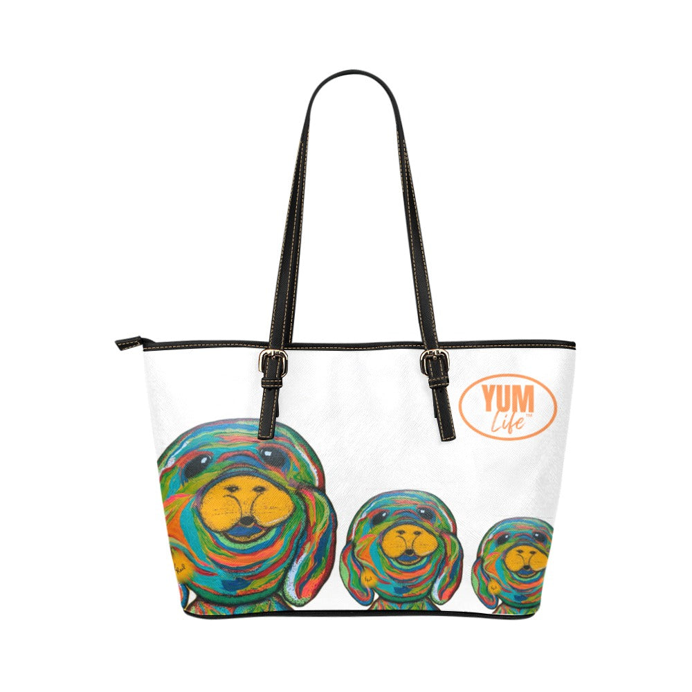 Merlyn Tote - YumLife Family Tote Leather Tote Bag/Large (Model 1651)