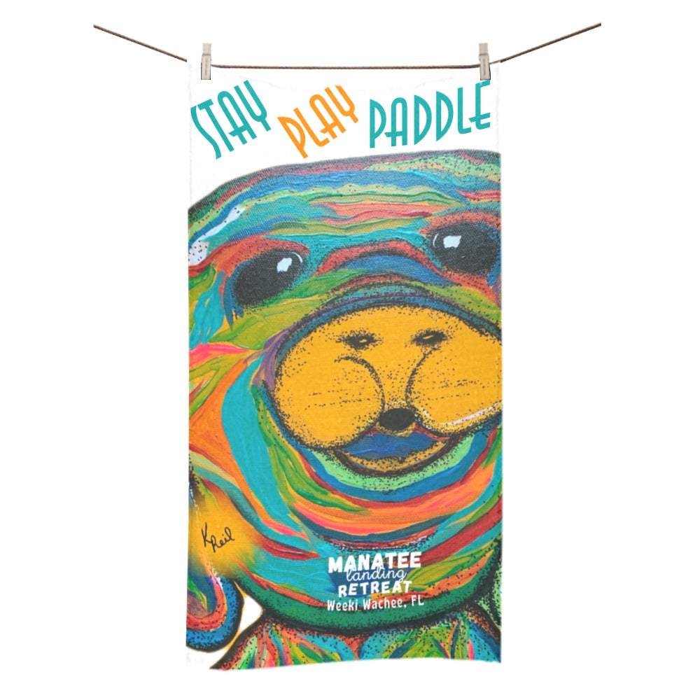 Magic Merlyn Beach Towel - Manatee Landing Retreat Bath Towel by YUMLife