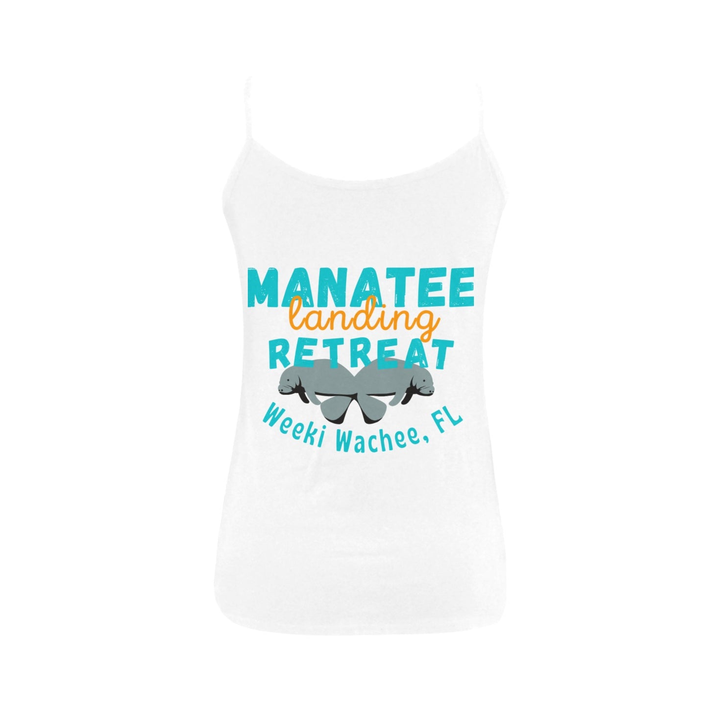 Manatee Landing Retreat Lady Tank Women's Spaghetti Top (USA Size) (Model T34)