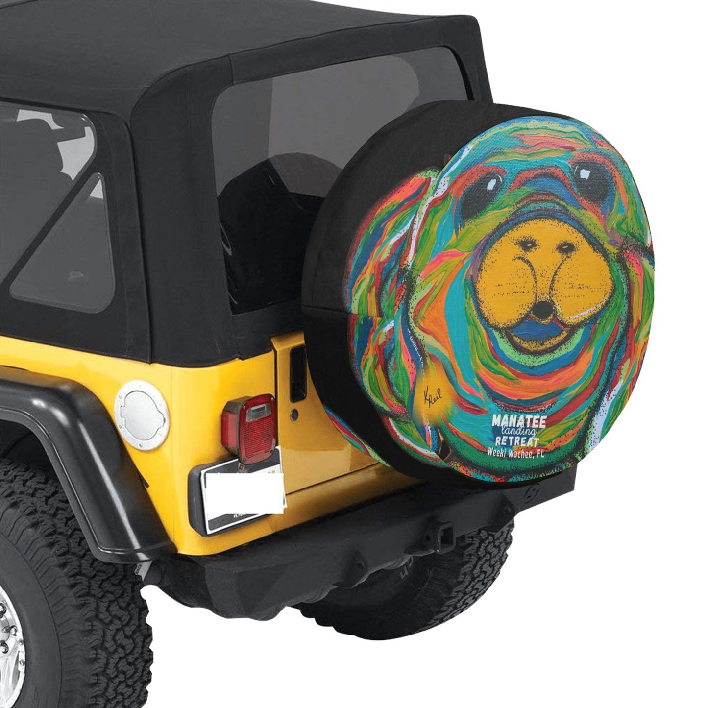 Magical Merlyn Manatee Tire Cover by YUMLife