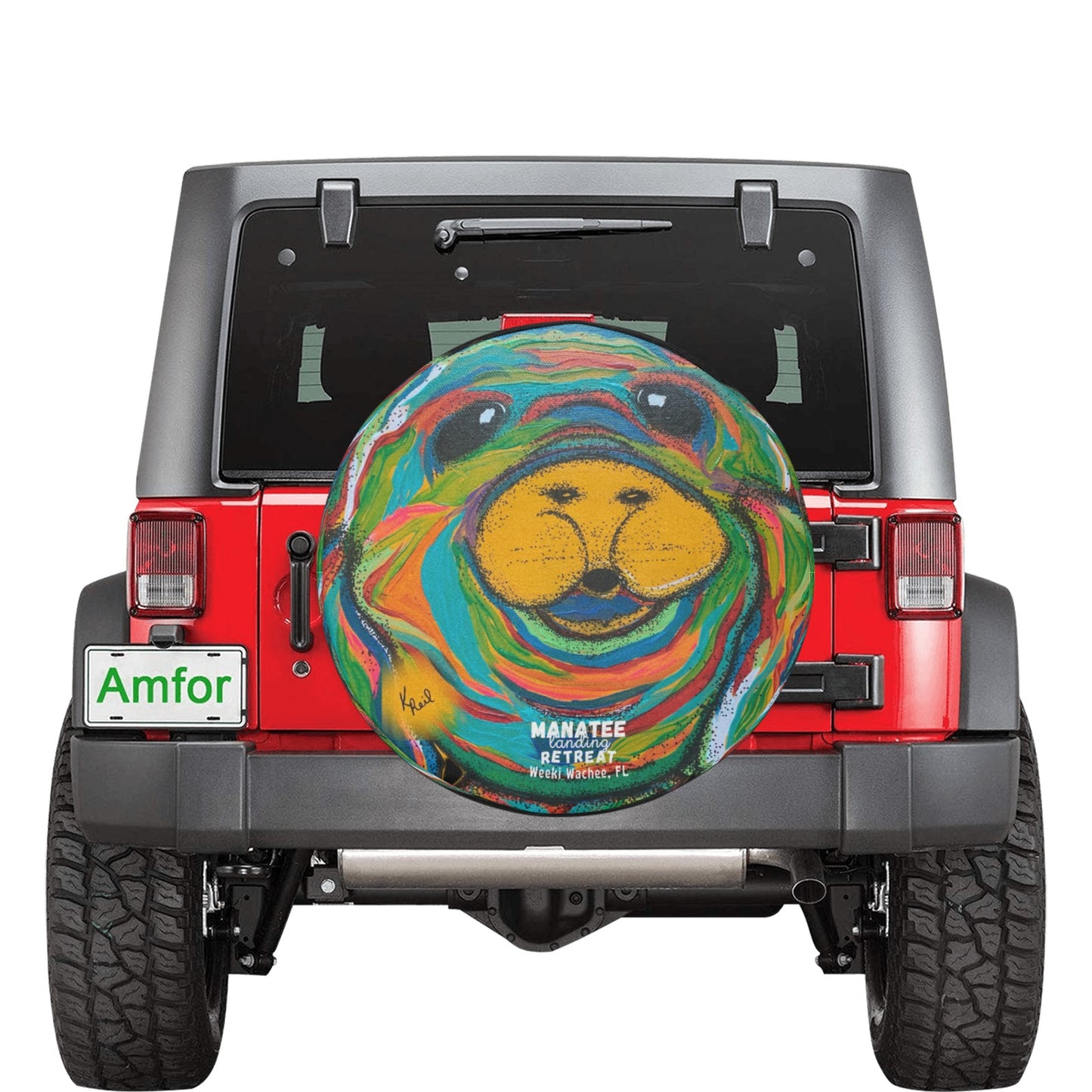 Magical Merlyn Manatee Tire Cover by YUMLife