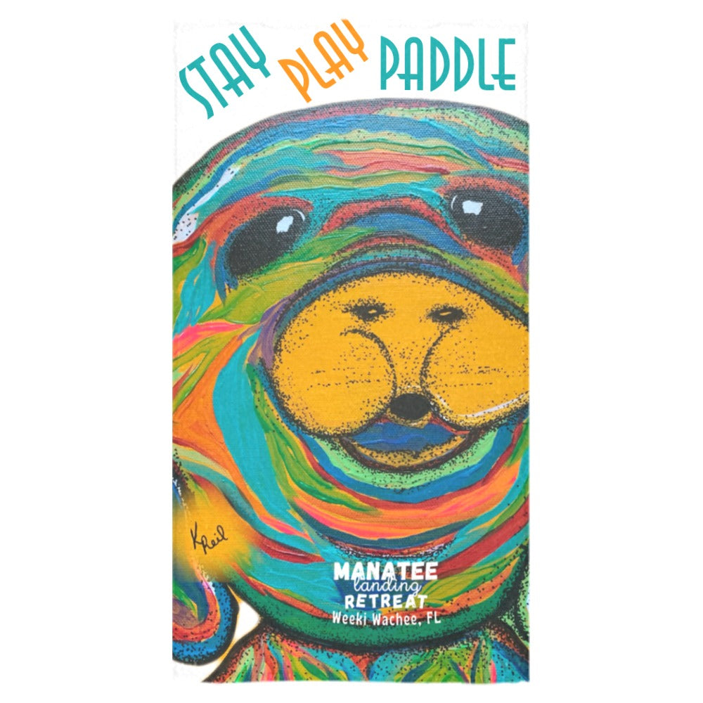 Magic Merlyn Beach Towel - Manatee Landing Retreat Bath Towel by YUMLife